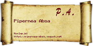 Pipernea Absa névjegykártya